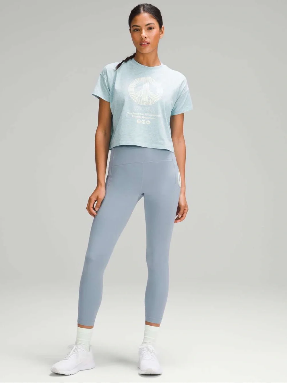 87. Lululemon x Madhappy Cates T-Shirt HEATHERED CIRRUS BLUE cropped tee